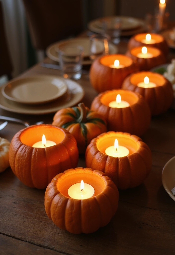 30+ Pumpkin Decoration Ideas for a Creative Halloween 8 30+ Pumpkin Decoration Ideas for a Creative Halloween - 8. Pumpkin Candle Holders