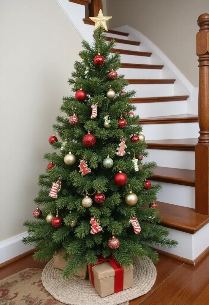30+ Unique Christmas Tree Ideas That Look Amazing: Staircase Christmas Decor 24 30+ Unique Christmas Tree Ideas That Look Amazing: Staircase Christmas Decor - 24. Pet-Friendly Tree Design