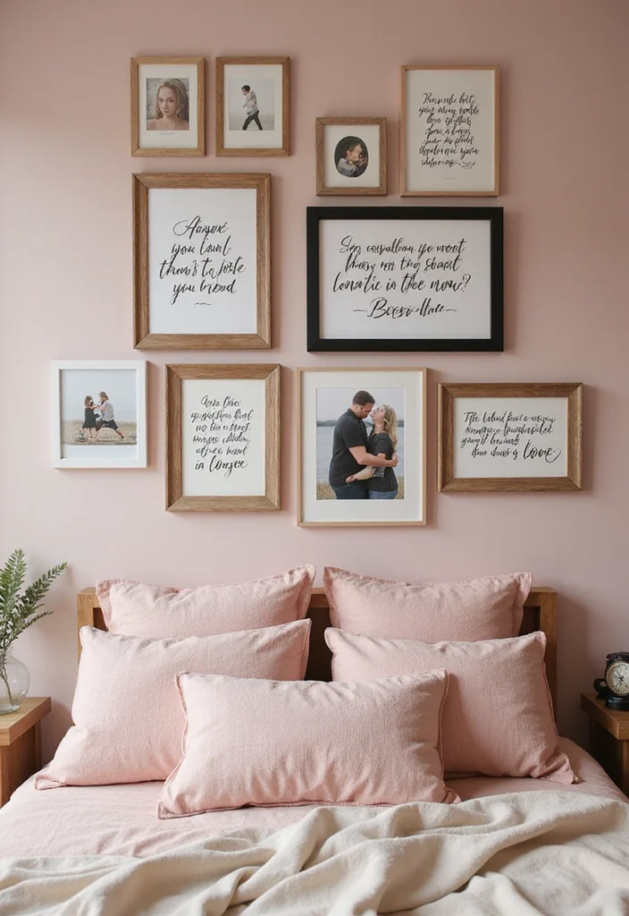 10 Couple Photo Frame Ideas for Bedroom for Sweet Personal Touch 10. Love Quote Photo Frames