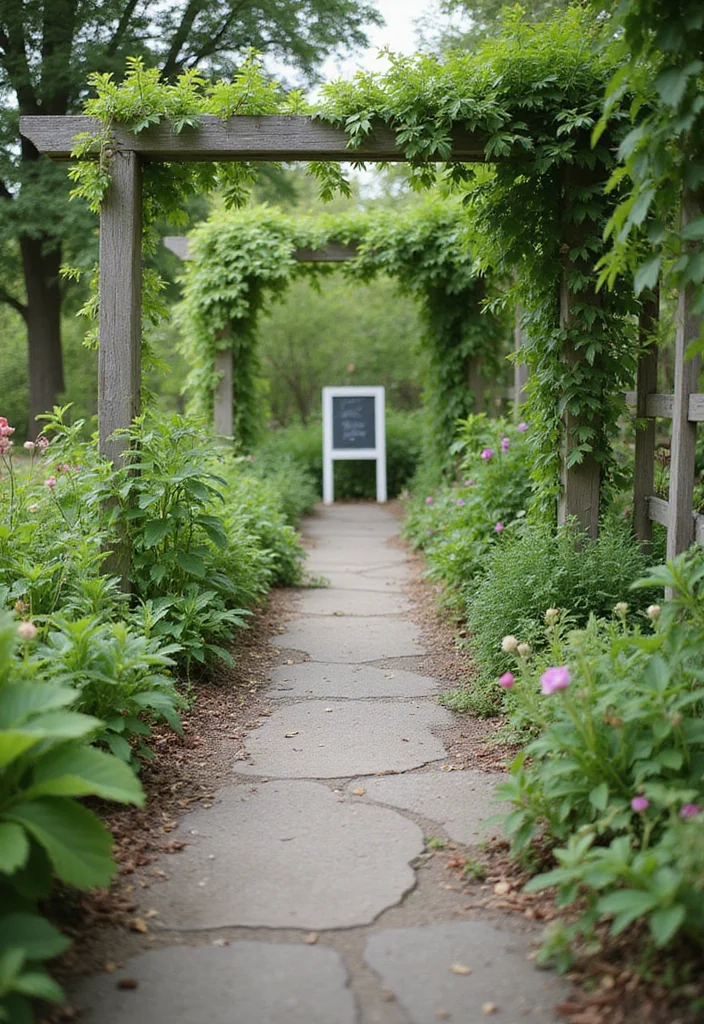 12 Backyard Sidewalk Ideas for Clean Functional Access 9. Edible Pathways