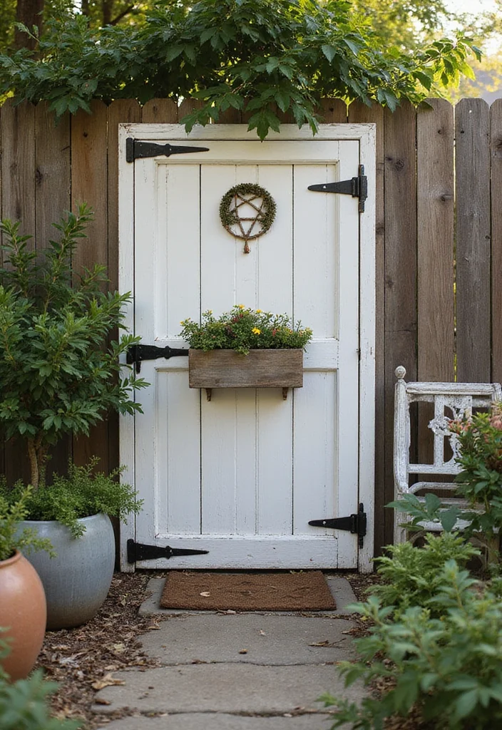 12 Backyard Wood Fence Ideas for Warm Natural Classic Style 122 12 Backyard Wood Fence Ideas for Warm Natural Classic Style 12. Vintage Barn Door Fence