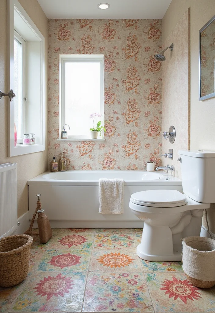 12 Bathroom Ideas Tiles for Fresh Stylish Durable Surfaces 10. Eco Friendly Vinyl Tiles