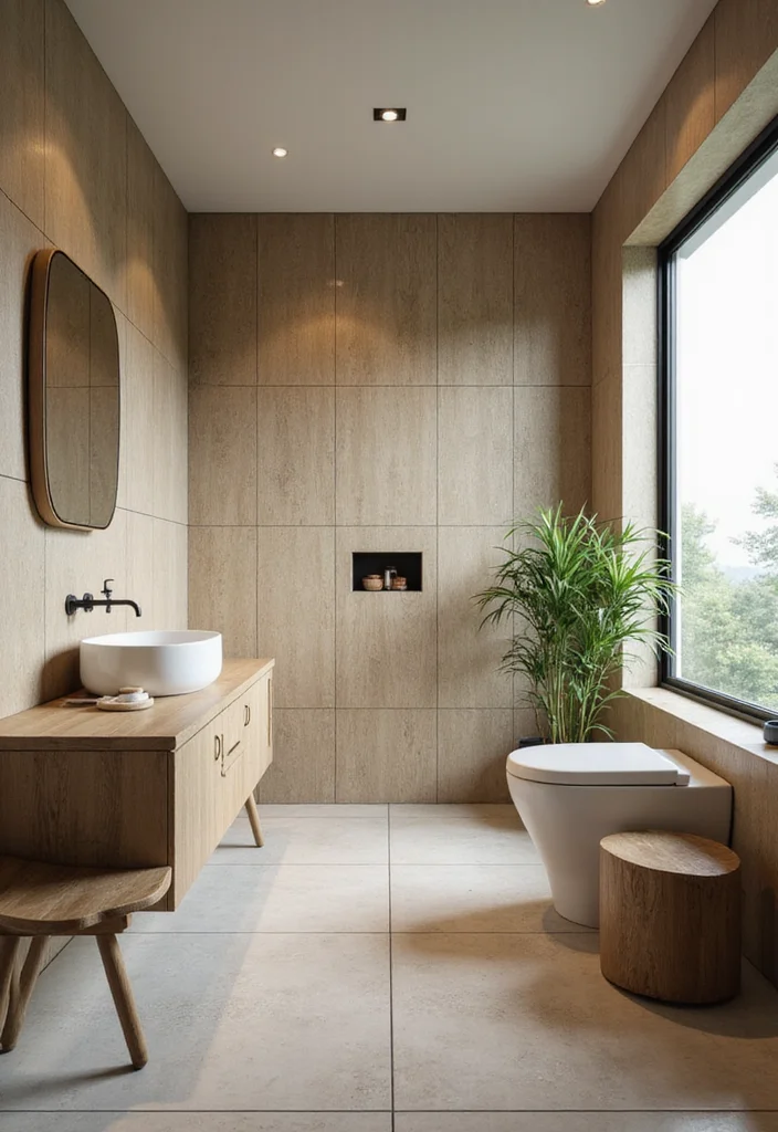 12 Bathroom Ideas Tiles for Fresh Stylish Durable Surfaces 3. Bamboo Composite Tiles