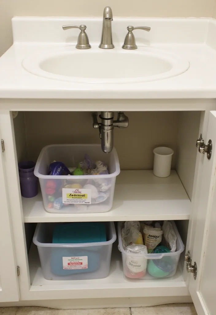 12 Bathroom Small Ideas for Smart Space Saving Solutions 11. Smart Under Sink Storage