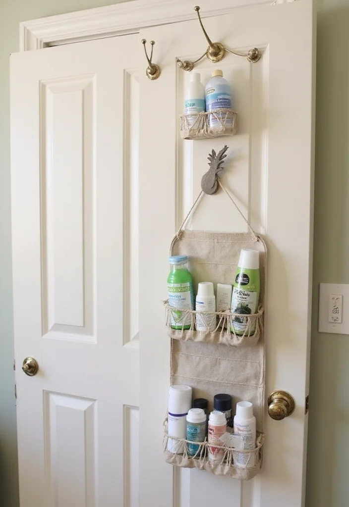12 Bathroom Small Ideas for Smart Space Saving Solutions 6. Utilize Door Space