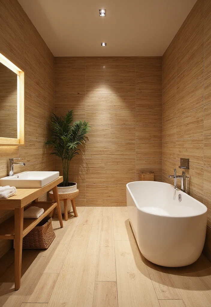 12 Bathroom Tiles Design Ideas for Pattern Texture and Color 109 12 Bathroom Tiles Design Ideas for Pattern Texture and Color 11. Bamboo Tiles Sustainable Luxury