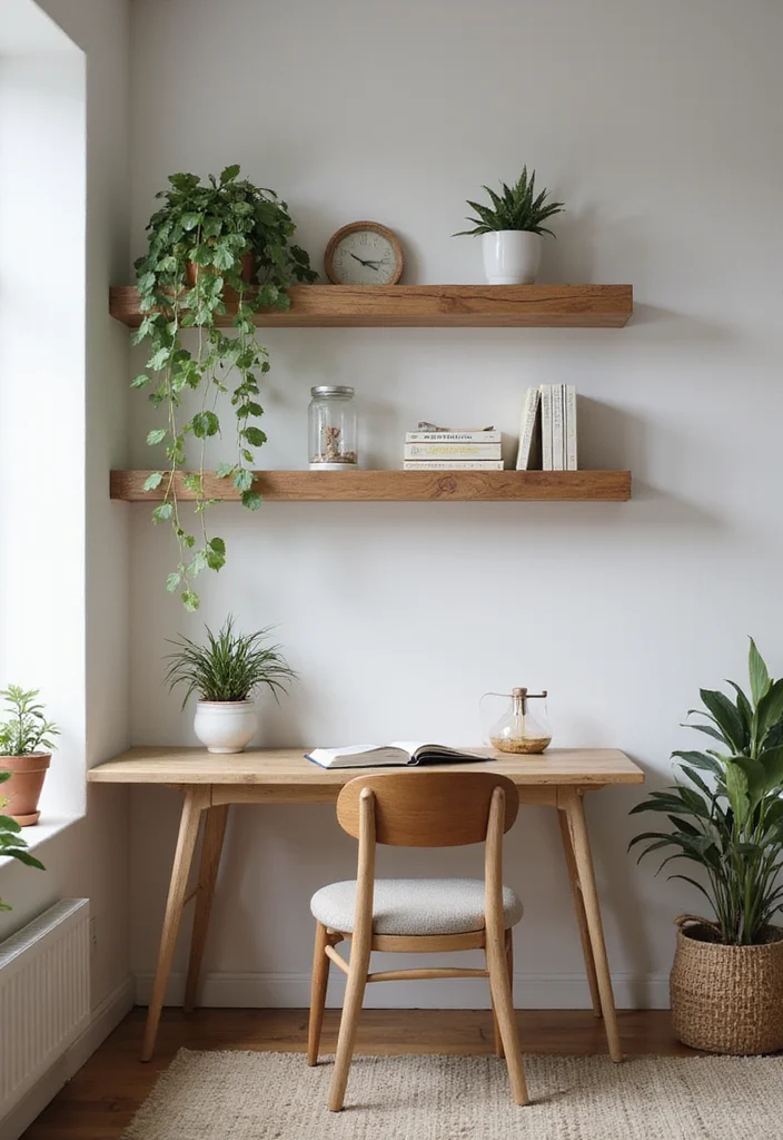 12 Bedroom Ideas With Study Table for Productive Comfortable Use 1 12 Bedroom Ideas With Study Table for Productive Comfortable Use 1. Cozy Nook with Floating Shelves