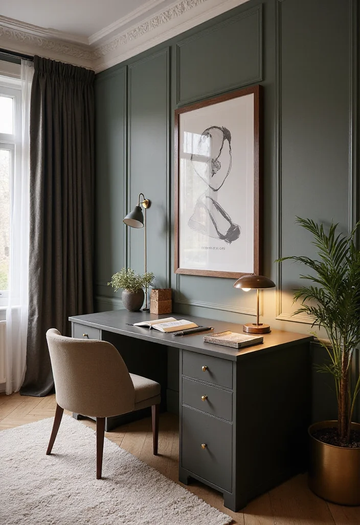 12 Bedroom Ideas With Study Table for Productive Comfortable Use 78 12 Bedroom Ideas With Study Table for Productive Comfortable Use 8. Chic and Elegant Workspace