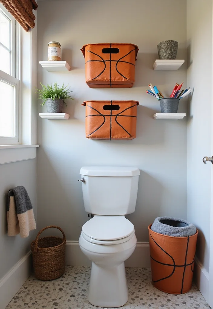 12 Boys Bathroom Ideas for Fun Simple Everyday Function 34 12 Boys Bathroom Ideas for Fun Simple Everyday Function 4. Creative Storage Solutions