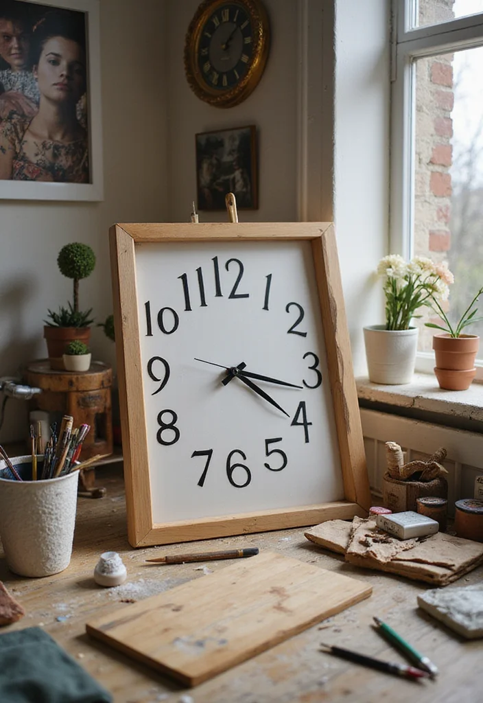 12 Clock Decor Ideas Living Room for Practical Stylish Accents 11. DIY Clocks for Personal Touch