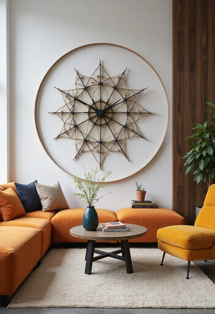 12 Clock Decor Ideas Living Room for Practical Stylish Accents 2. Modern Clock Designs for a Sleek Look