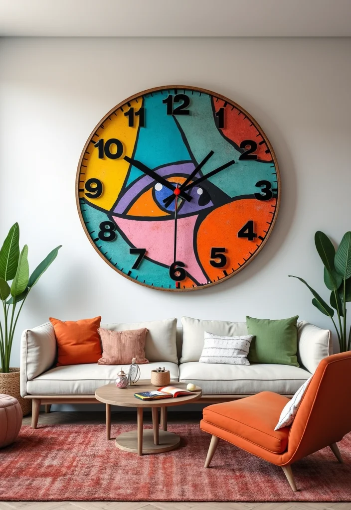 12 Clock Decor Ideas Living Room for Practical Stylish Accents 4. Unique Wall Decor Clocks as Conversation Starters