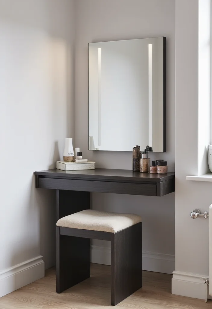 12 Corner Vanity Ideas Bedroom for Compact Stylish Grooming 34 12 Corner Vanity Ideas Bedroom for Compact Stylish Grooming 4. Modern Minimalist