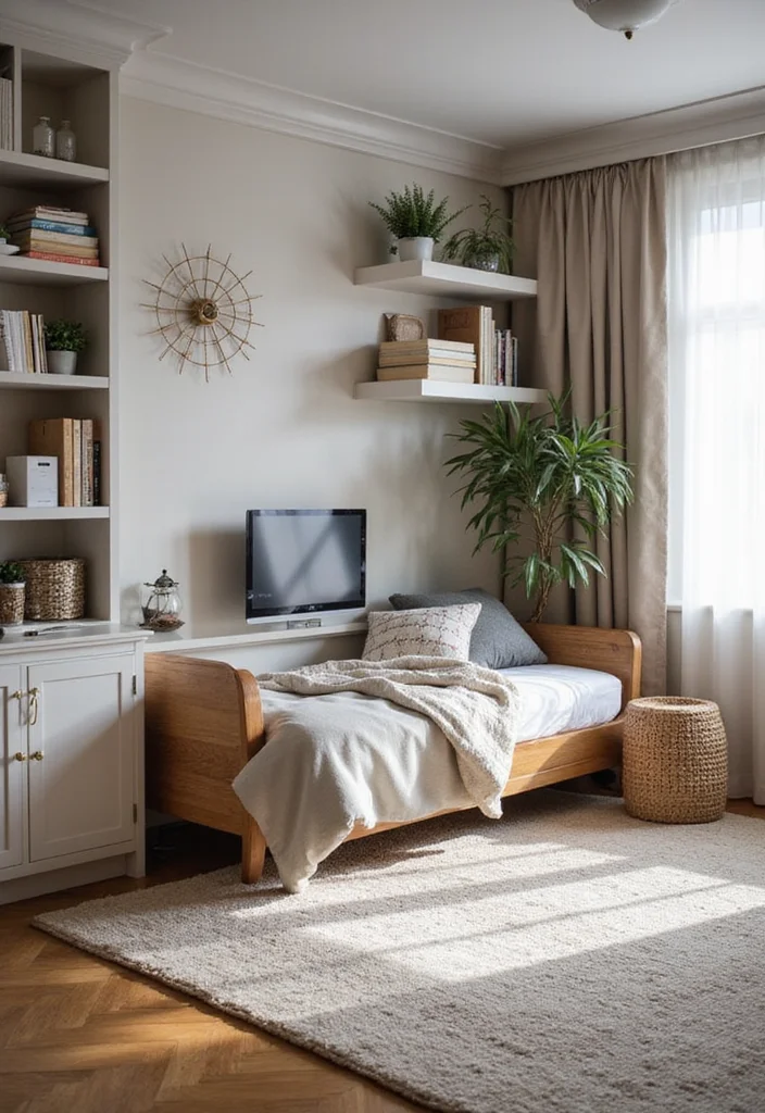 12 Day Bed Bedroom Ideas for Flexible Seating and Sleeping 11. Functional Home Office Corner