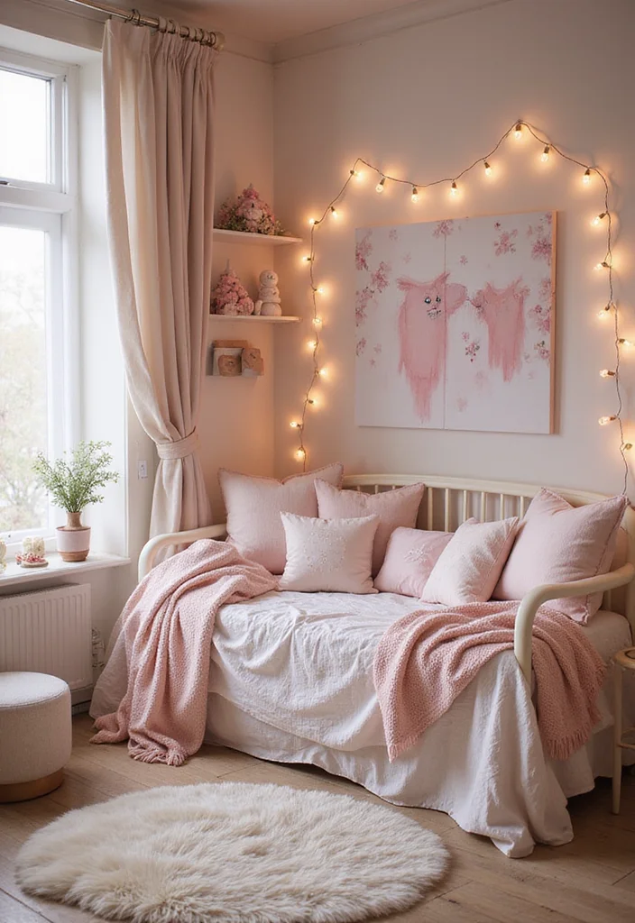 12 Day Bed Bedroom Ideas for Flexible Seating and Sleeping 4. Whimsical Fairy Tale Retreat