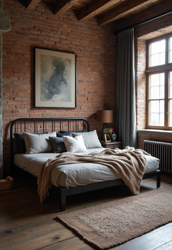 12 Day Bed Bedroom Ideas for Flexible Seating and Sleeping 5. Industrial Edge with Metal Accents