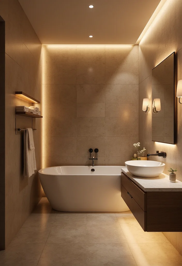 12 IKEA Bathroom Ideas for Affordable Modern Functional Style 12. Smart Lighting Solutions
