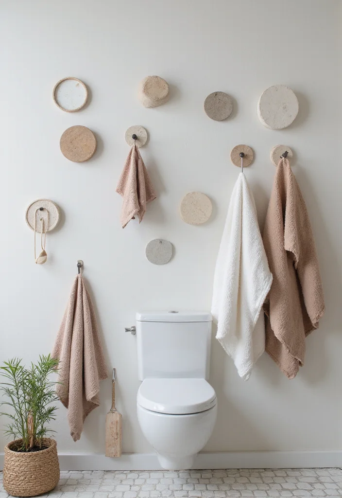 12 IKEA Bathroom Ideas for Affordable Modern Functional Style 3. Stylish Hooks and Racks