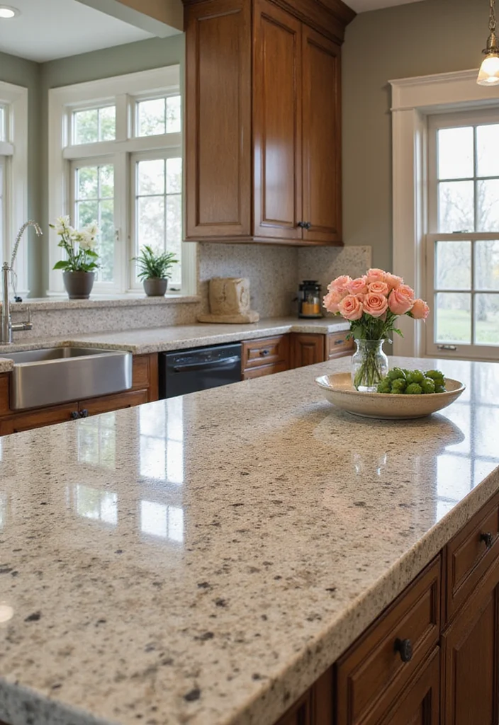 12 Kitchen Countertops Ideas for Fresh Updated Material Choices 10. Granite Timeless Natural Beauty