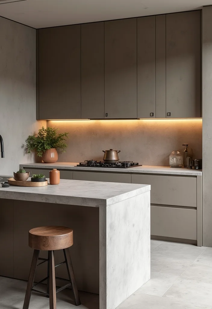 12 Kitchen Countertops Ideas for Fresh Updated Material Choices 4. Concrete The Modern Industrial Look