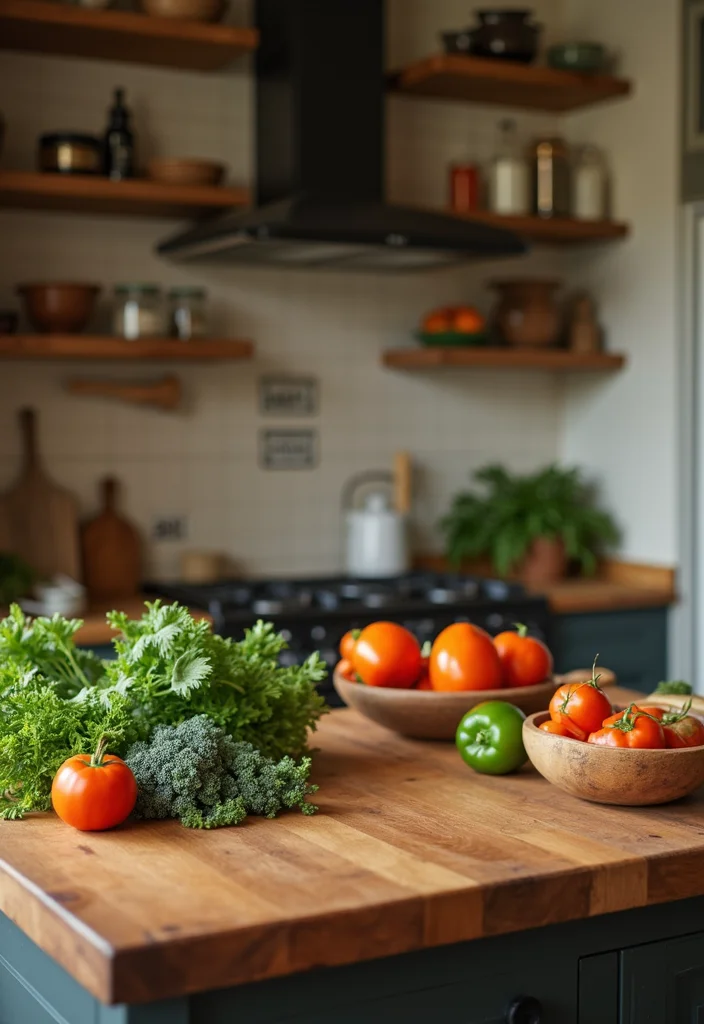 12 Kitchen Countertops Ideas for Fresh Updated Material Choices 8. Butcher Block Classic and Warm