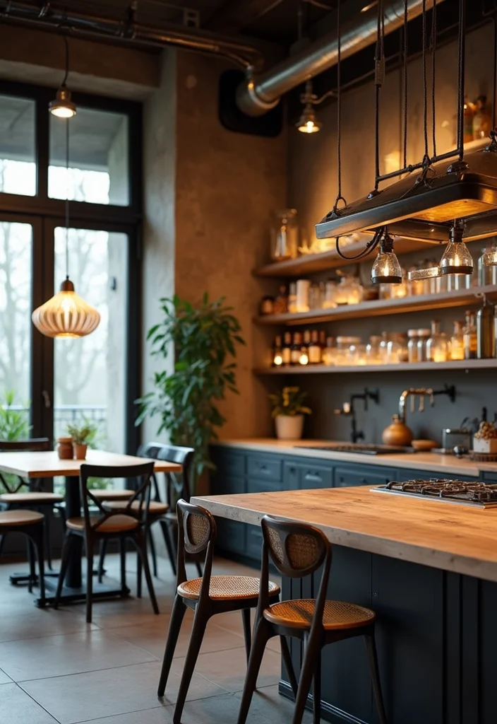 12 Kitchen Lamp Ideas for Better Light and Warm Ambience 3. Industrial Style Fixtures