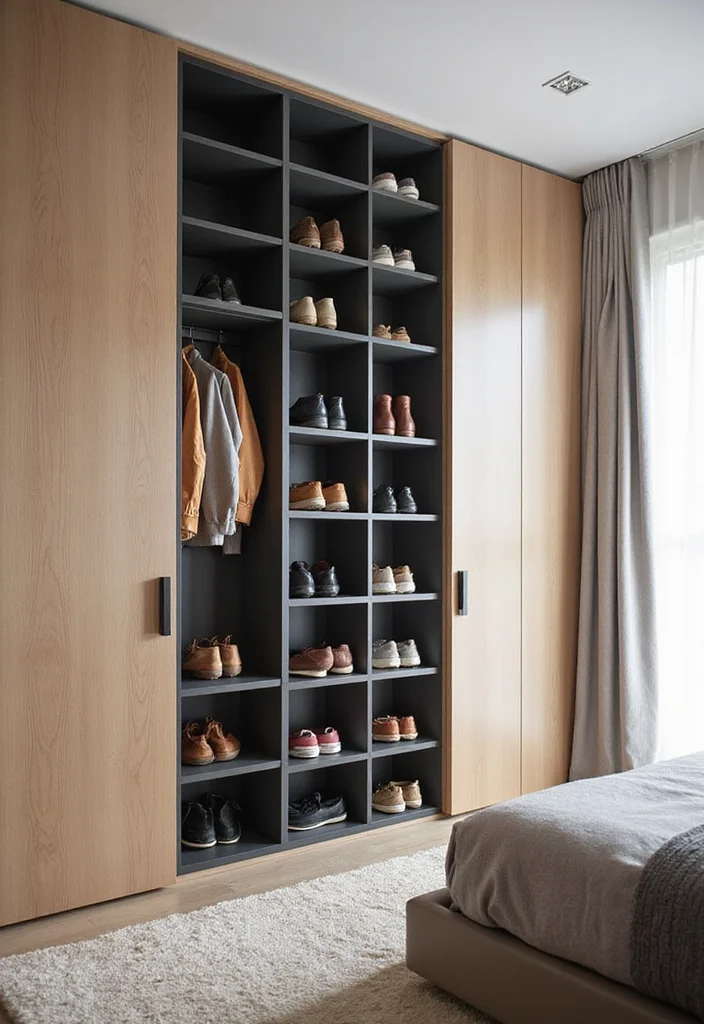 12 Shoe Display Ideas Bedroom for Clean Organized Style 122 12 Shoe Display Ideas Bedroom for Clean Organized Style 12. Modular Shoe Storage Systems