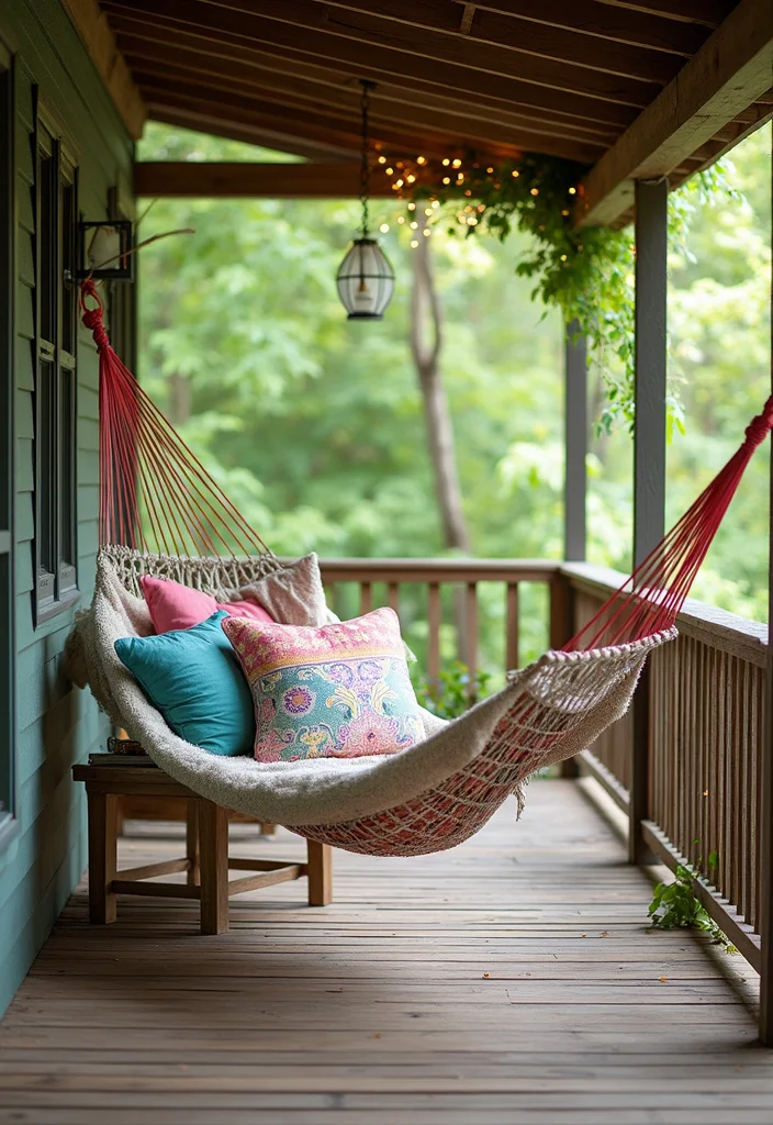 12 Small Backyard Porch Ideas for Cozy Practical Relaxation 78 12 Small Backyard Porch Ideas for Cozy Practical Relaxation 8. Hammock for Relaxation