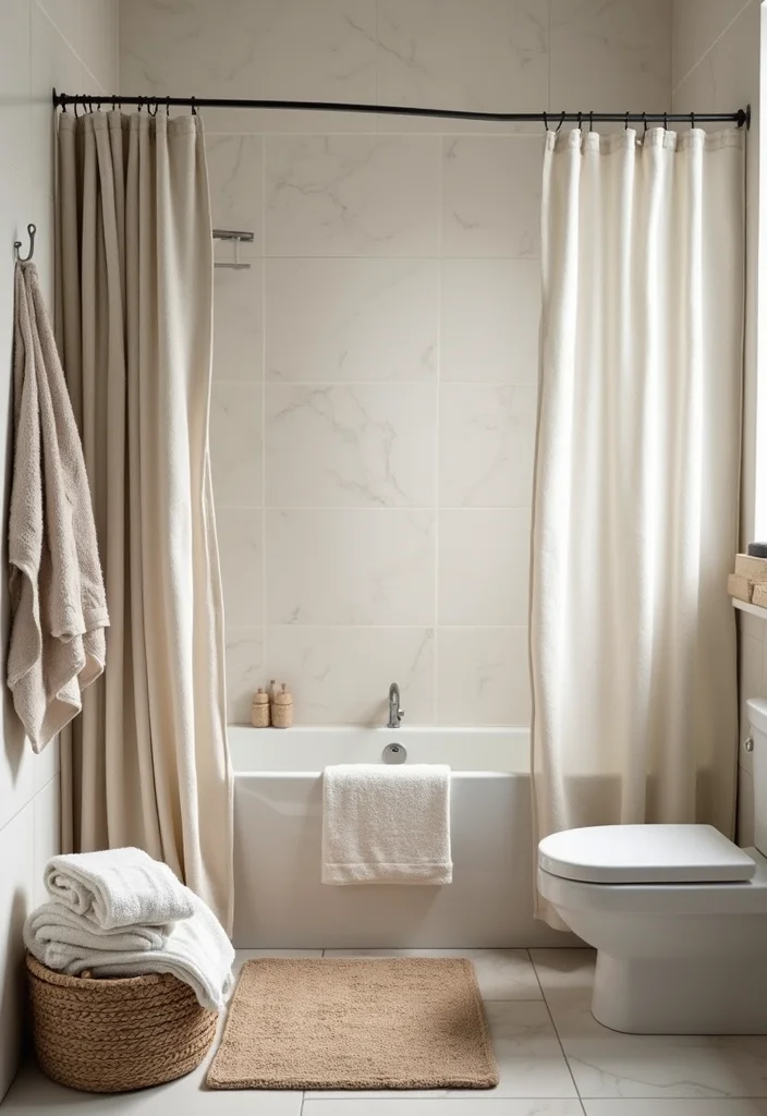 12 Toilet Bathroom Ideas for Practical Comfortable Organized Spaces 67 12 Toilet Bathroom Ideas for Practical Comfortable Organized Spaces 7. Soft Textiles for Comfort