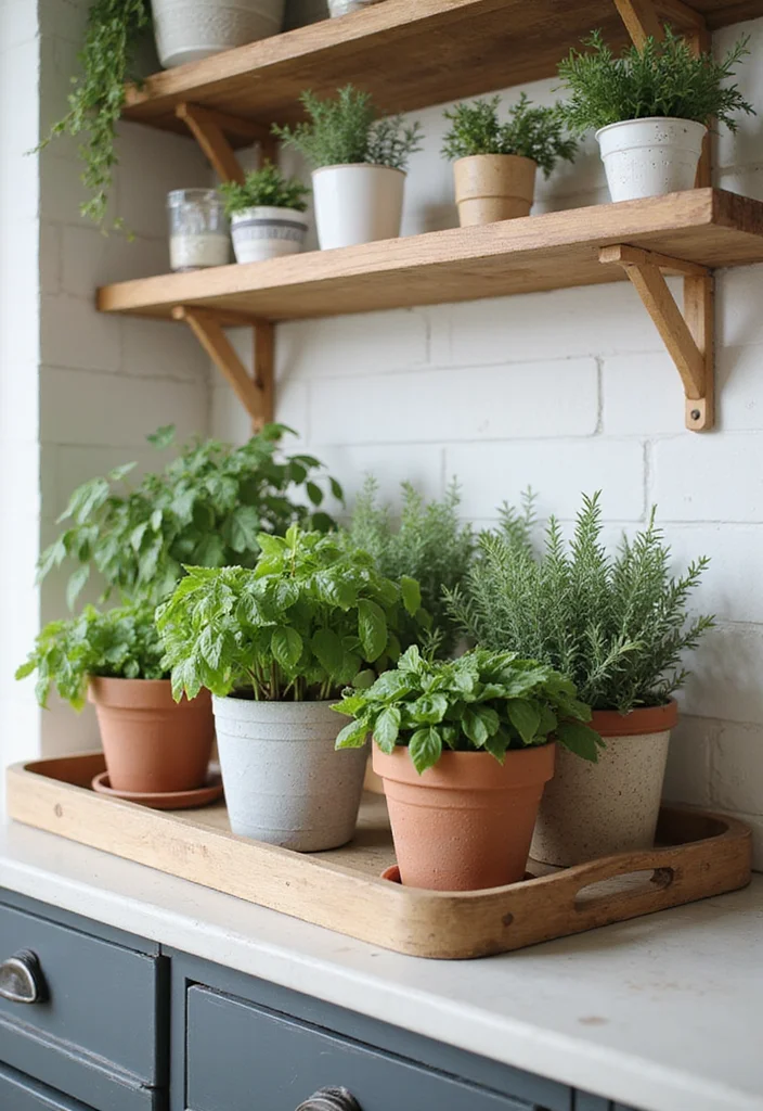 12 Top of Kitchen Cabinet Decor Ideas for Height and Style 1 12 Top of Kitchen Cabinet Decor Ideas for Height and Style 1. Fresh Greenery