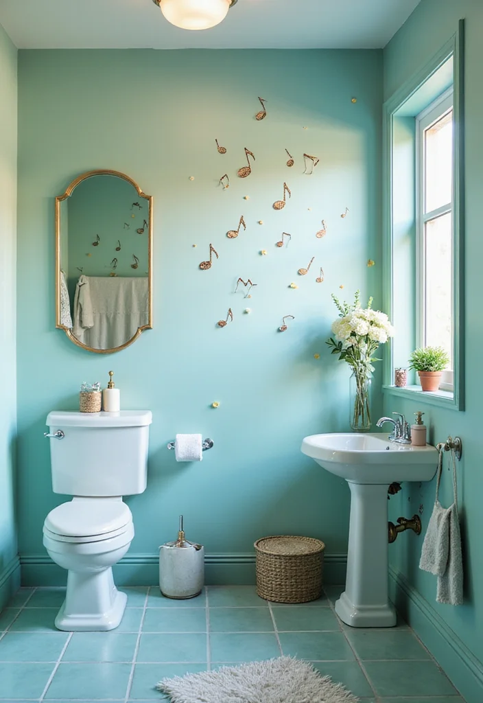 12 Unisex Kids Bathroom Ideas for Bright Playful Shared Use 11. Musical Harmony