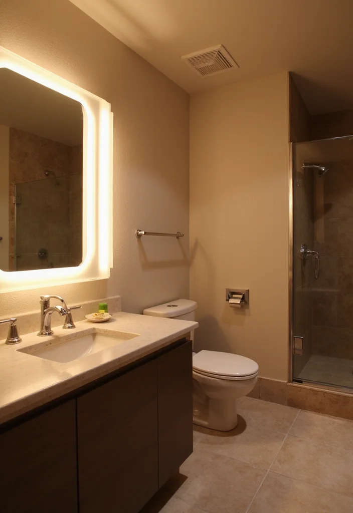 12 Women Bathroom Ideas Decor for Soft Stylish Personal Comfort 8. Eco Friendly Lighting