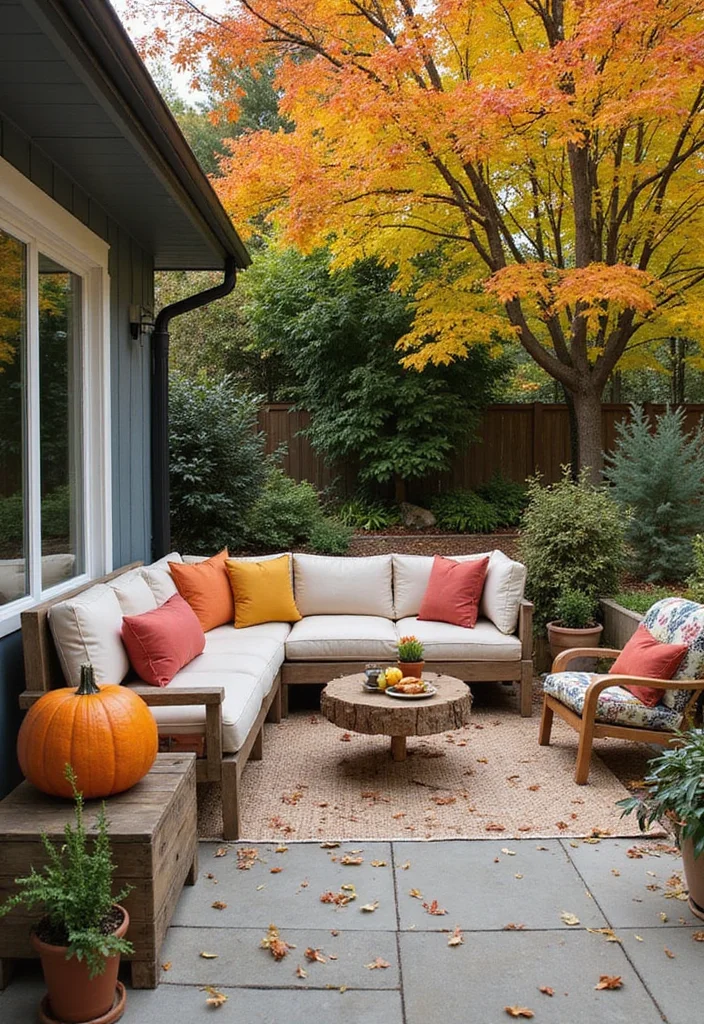 14 Backyard Pool and Patio Ideas for Relaxing Social Living 133 14 Backyard Pool and Patio Ideas for Relaxing Social Living 13. Seasonal Outdoor Decor