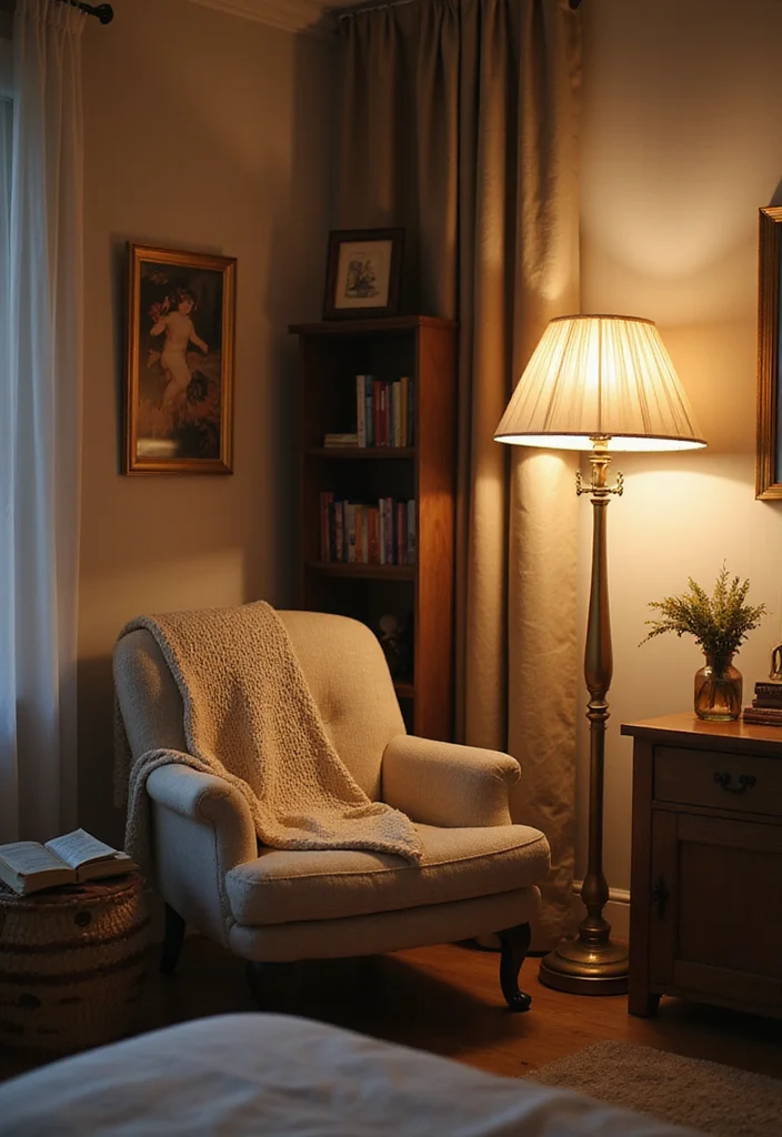 14 Bedroom Interior Ideas for Calm Warm Cohesive Style 13. Create a Reading Nook