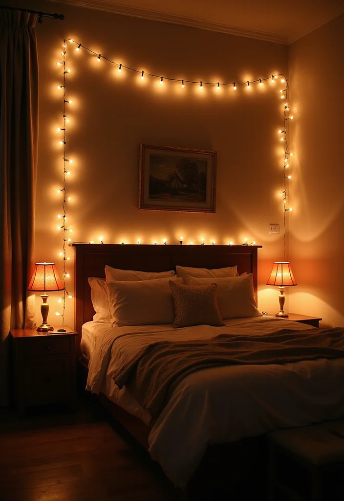 14 Bedroom Interior Ideas for Calm Warm Cohesive Style 7. Soft Lighting Options