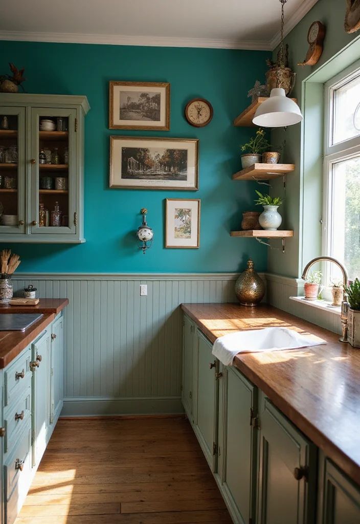 14 Colourful Kitchen Ideas for Bright Fun Cheerful Energy 1. Bold Accent Walls