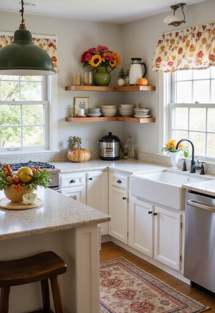 14 Colourful Kitchen Ideas for Bright Fun Cheerful Energy 13. Seasonal Accents