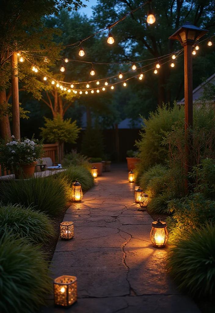 14 Hardscape Ideas for a Durable Structured Design in Your Eco Friendly Backyard 13. Outdoor Lighting with Sustainable Materials