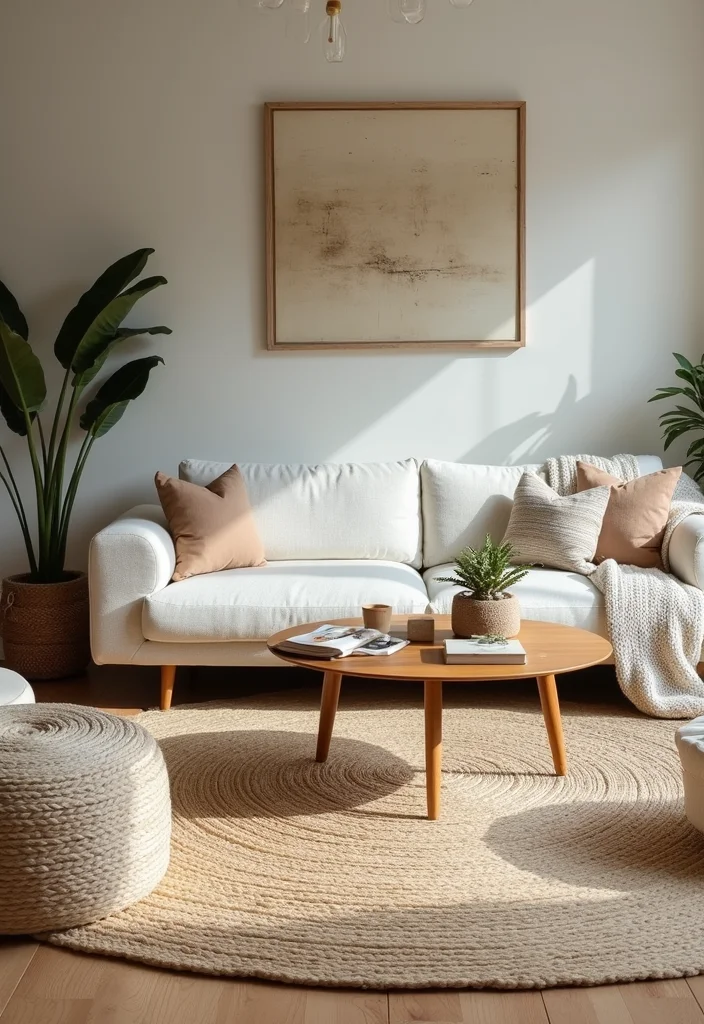 14 Living Room Furniture Ideas for Balanced Practical Layouts 12. Statement Rugs