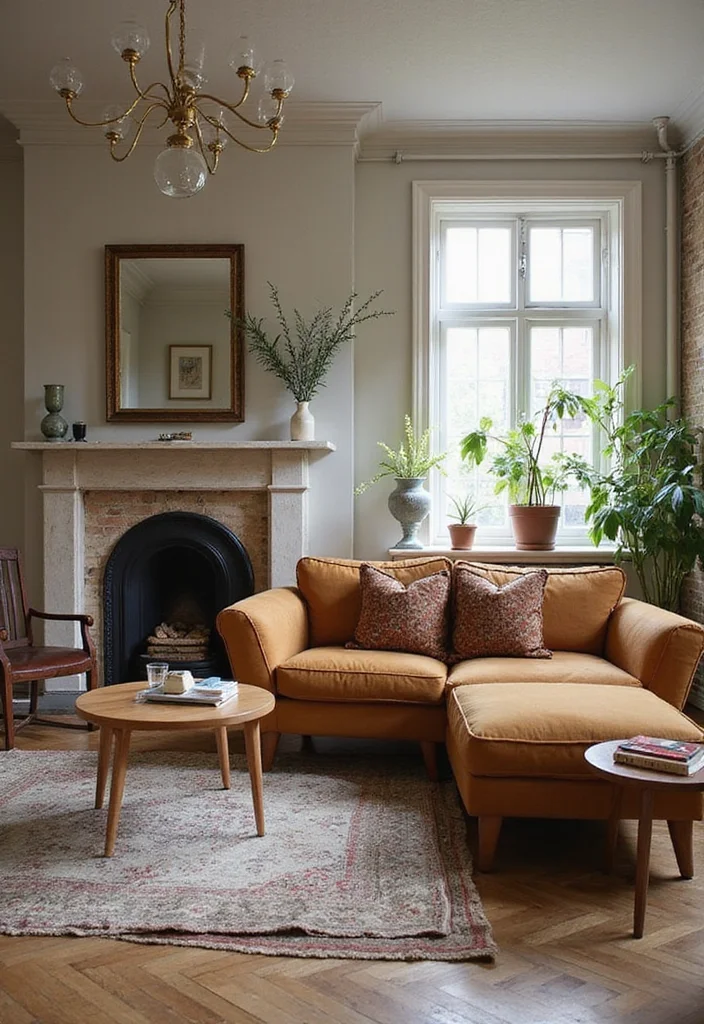 14 Living Room Furniture Ideas for Balanced Practical Layouts 5. Vintage Finds