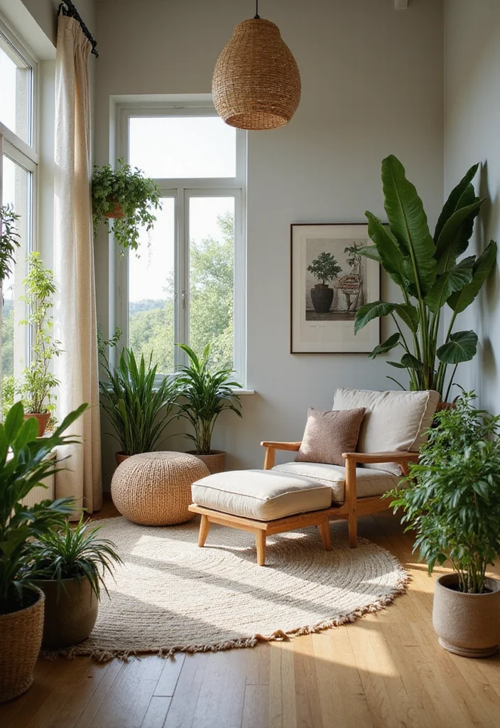 14 Living Room Furniture Ideas for Balanced Practical Layouts 6. Biophilic Design Elements