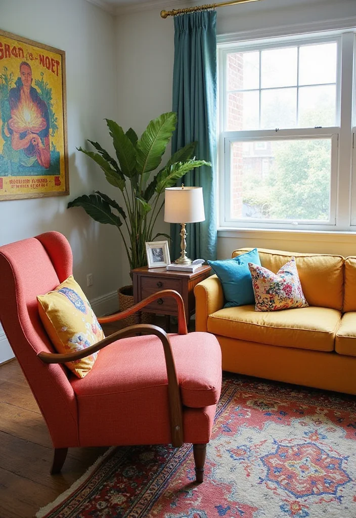 14 Living Room Furniture Ideas for Balanced Practical Layouts 9. Colorful Accent Chairs