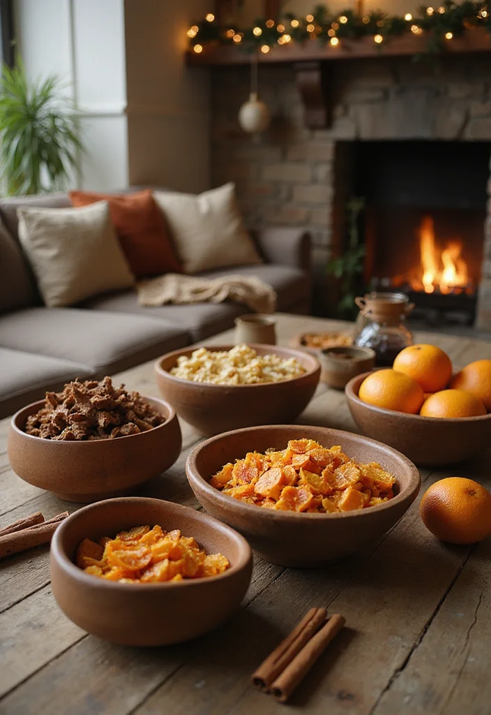 14 Living Room Xmas Decor Ideas for Cozy Festive Charm 5. DIY Natural Fragrance