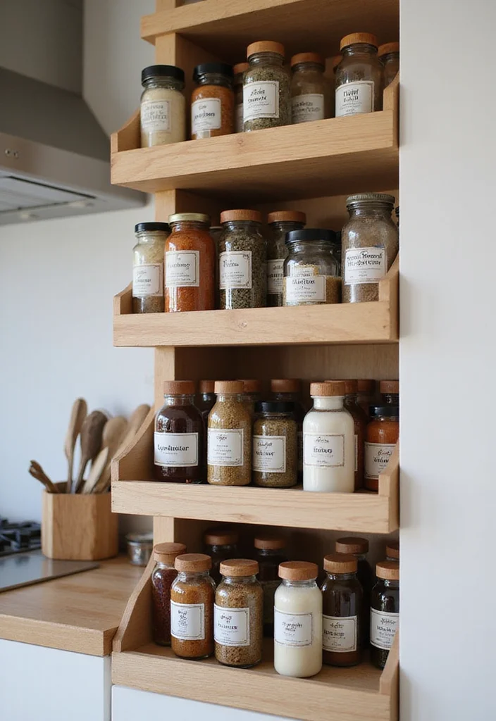 14 Organizing Ideas Kitchen for Smart Efficient Everyday Use 8. Customized Spice Racks