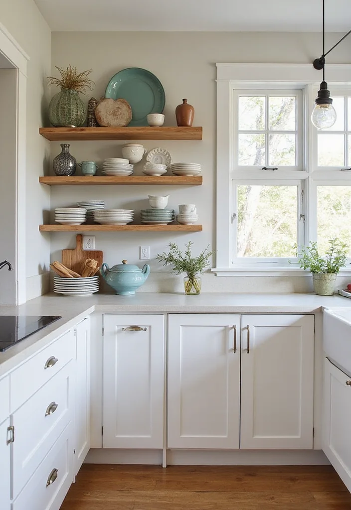 14 Small Kitchen Decorating Ideas for Clever Charming Updates 3. Open Shelving