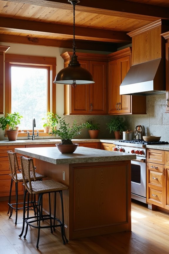 warm wood and stone warmth